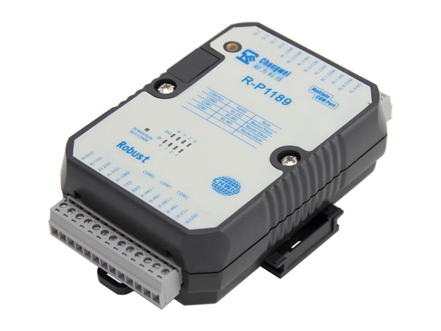 R-P1189開關(guān)量四路輸入四路輸出模擬量四路輸入智能IO控制器（PLC）2路RS485和1路RS232口,標(biāo)準(zhǔn)Modbus RTU和Modbus ASCII協(xié)議