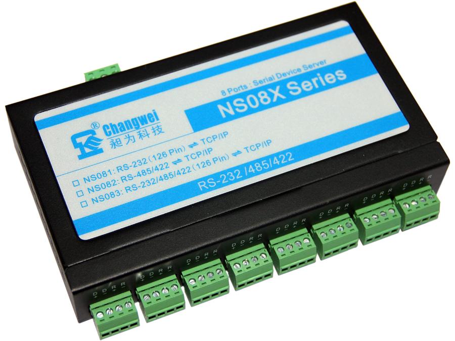 NS082八串口服務器 RS485/422轉(zhuǎn)網(wǎng)絡 10/100M RS485/422轉(zhuǎn)TCP/IP 串口轉(zhuǎn)以太網(wǎng)絡